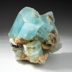 Genuine Aquamarine on Muscovite