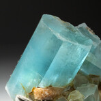 Genuine Aquamarine on Muscovite