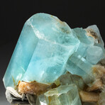 Genuine Aquamarine on Muscovite