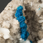 Genuine Cavansite on Quartz and Stilbite Matrix