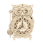 DIY Mechanical Gear 3D Wooden Puzzle // Owl clock