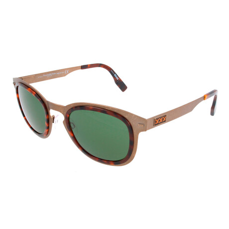 Men's ZC0007 Sunglasses // Bronze + Green