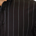 Lutsenko Long Sleeve Button Down Shirt // Black (2XL)