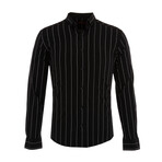 Lutsenko Long Sleeve Button Down Shirt // Black (M)