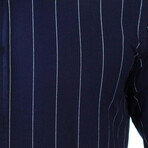 Lutsenko Long Sleeve Button Down Shirt // Dark Blue (2XL)