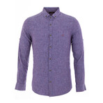 Paret Long Sleeve Button Down Shirt // Dark Blue (XL)