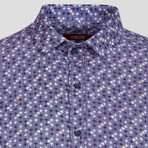 Barta Long Sleeve Button Up Shirt // Dark Blue (L)