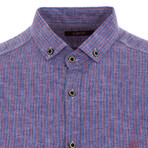 Paret Long Sleeve Button Down Shirt // Dark Blue (M)