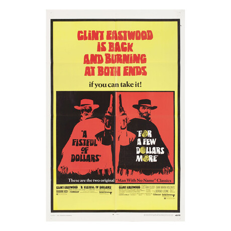 A Fistful of Dollars / For a Few Dollars More // 1969 Re-Release U.S. One Sheet Poster