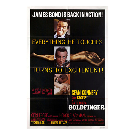 Goldfinger // 1980s Re-Release U.S. One Sheet Poster