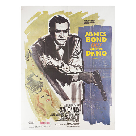 Dr. No // 1970s Re-Realease French Grande Poster