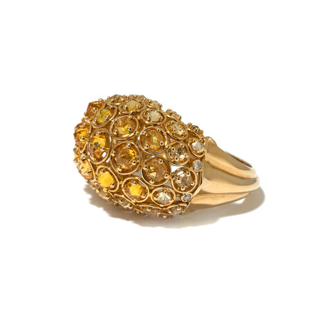 18k Yellow Gold + Sapphire Pampilles Ring // Ring Size 6.5 // V.2 // Store Display