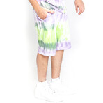 Tie Dye Short // Purple + Green (L)