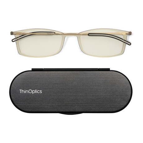 FrontPage // Brooklyn Blue Light Blocking Computer Glasses + Milano Black Case // Clear (+0.00)