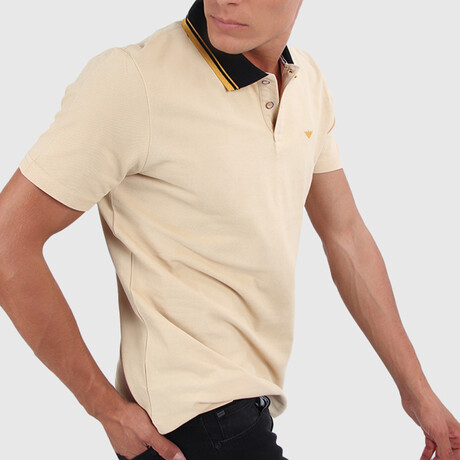 Issoire Polo Shirt // Plus Size // Beige (2X-Large)