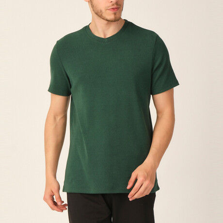 Langeac V-Neck T-Shirt // Dark Green (Medium)