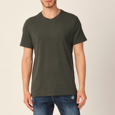Langeac V-Neck T-Shirt // Olive Green (Medium)
