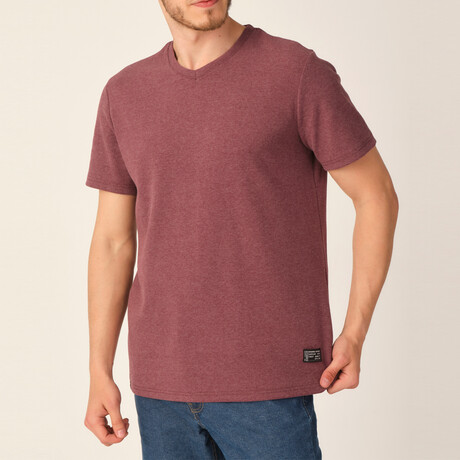 Langeac V-Neck T-Shirt // Bordeaux (Medium)