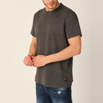 Saugues Round Neck T-Shirt // Anthracite (X-Large)
