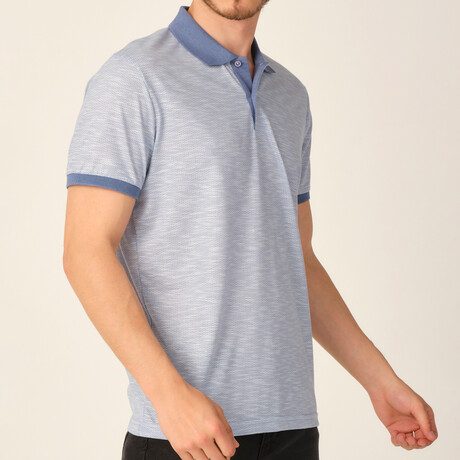 Jacquard Polo Shirt // Blue (Medium)
