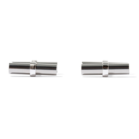 Cartier 18k White Gold + Steel Cufflinks // Estate