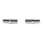 Cartier 18k White Gold + Steel Cufflinks // Estate