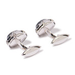 Stephen Webster 18k White Gold + Diamond + Quartz Cufflinks III // Store Display