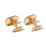 Craig Drake 18k Yellow Gold + Blue Opal + Sapphire Cufflinks // Estate