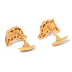 Masriera 18k Yellow Gold Dog Cufflinks // Estate