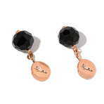 Pomellato 9k Rose Gold + Jet Stone Cufflinks I // Estate