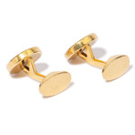 Tiffany & Co. 18k Yellow Gold + Tiger's Eye Cufflinks // Estate