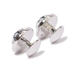 Stephen Webster 18k White Gold + Diamond + Quartz Cufflinks V // Store Display