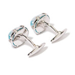 Stephen Webster 18k White Gold + Diamond + Quartz Cufflinks I // Store Display