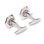 Stephen Webster 18k White Gold + Diamond + Quartz Cufflinks II // Store Display