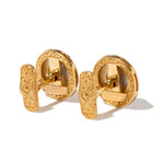 Cazzaniga 18k Tri-Color Gold + Pearl Cufflinks // Estate