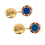 Tiffany & Co. 18k Yellow Gold Enamel + Diamond Cufflinks // Estate