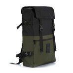 Castor Backpack // Black + Green