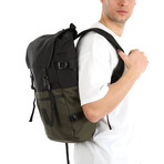 Castor Backpack // Black + Green