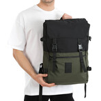 Castor Backpack // Black + Green