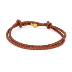 Jean Claude Jewelry // Leather Double Wrap Bracelet // Light Brown