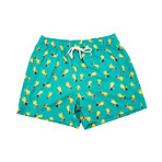 Hula Hula Swim Trunks // Green (S)