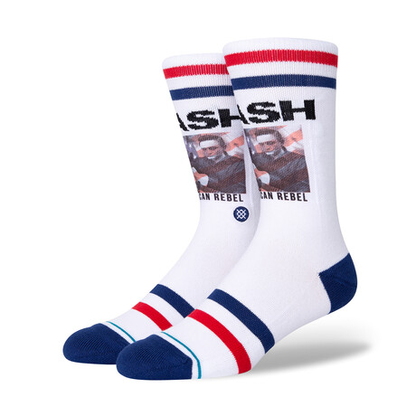 Cash American Rebel Socks // White (S)