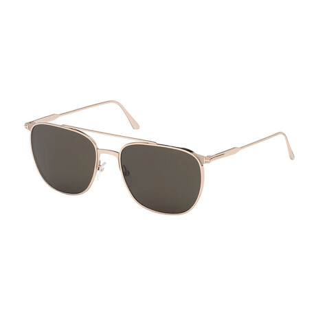 Men's Kip Sunglasses // Shiny Rose Gold + Gray