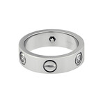 Cartier // 18k White Gold 3 Diamond Love Ring // Ring Size: 5.25 // Pre-Owned