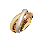 Cartier // 18k Yellow Gold + 18k White Gold + 18k Rose Gold Le Must De Cartier Trinity Ring // Ring Size: 6.25 // Pre-Owned