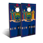 New York State Flag // Cornhole Board Set (Classic)