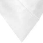 100% Cotton Percale 300TC Sheet Set // White (Twin)