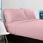 100% Cotton Percale 300TC Sheet Set // Blush (Twin)