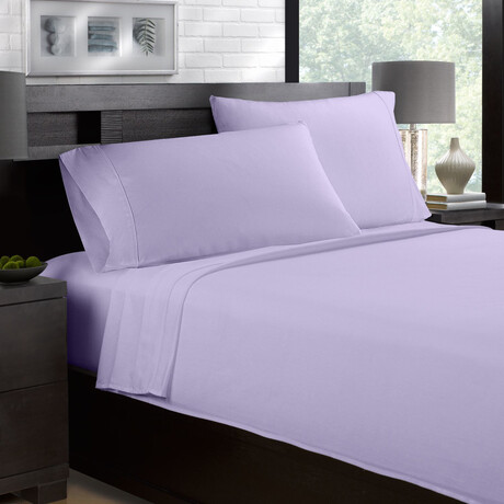 100% Cotton Sateen 500TC Sheet Set // Lilac (Full)