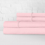 100% Cotton Percale 300TC Sheet Set // Blush (Twin)